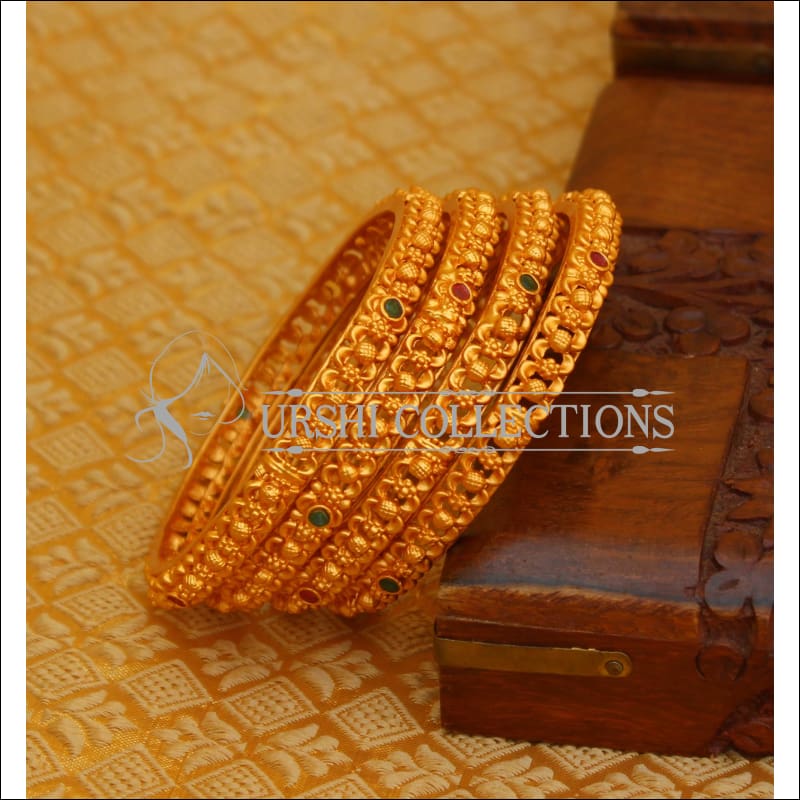 ELEGANT MATTE FINISH BANGLES SET UTV623 - Bangles