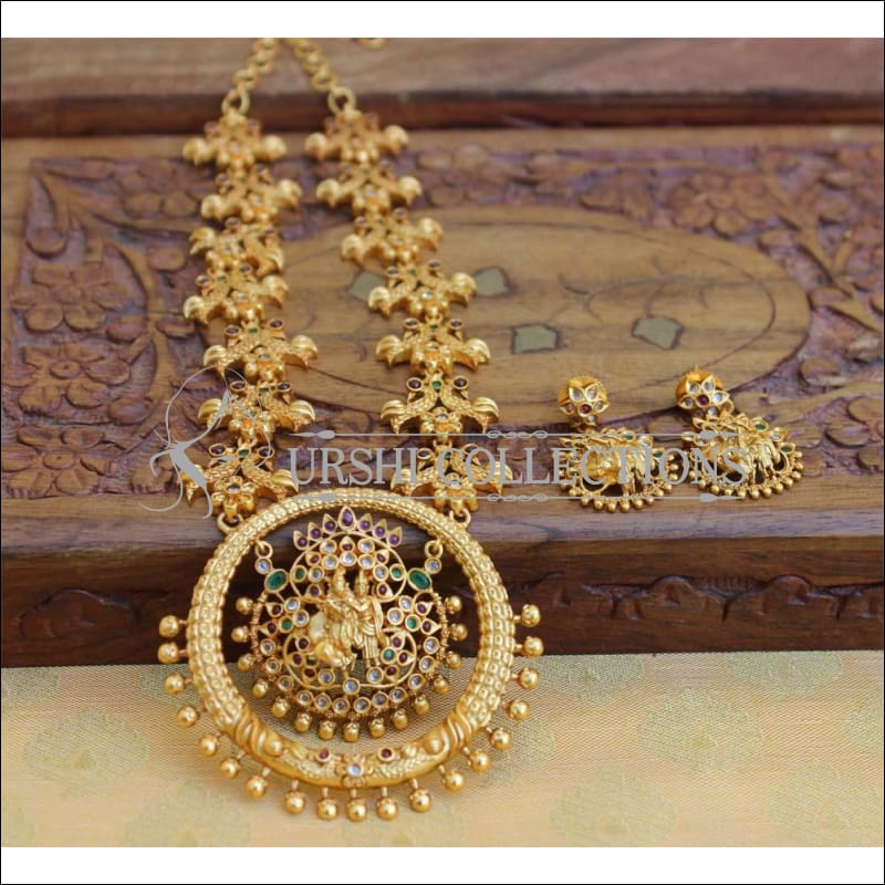 Elegant Matte Finish Krishna Necklace Set UC-NEW286 - Multy - Necklace Set