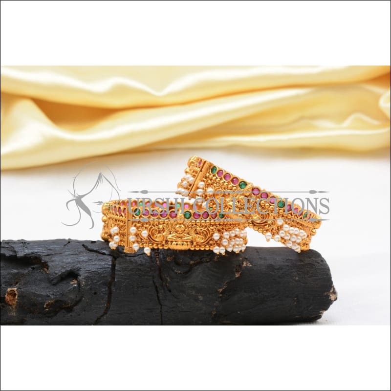 Elegant Matte Finish Lakshmi Bangle Set UC-NEW1053 - 2.4 - Bangles