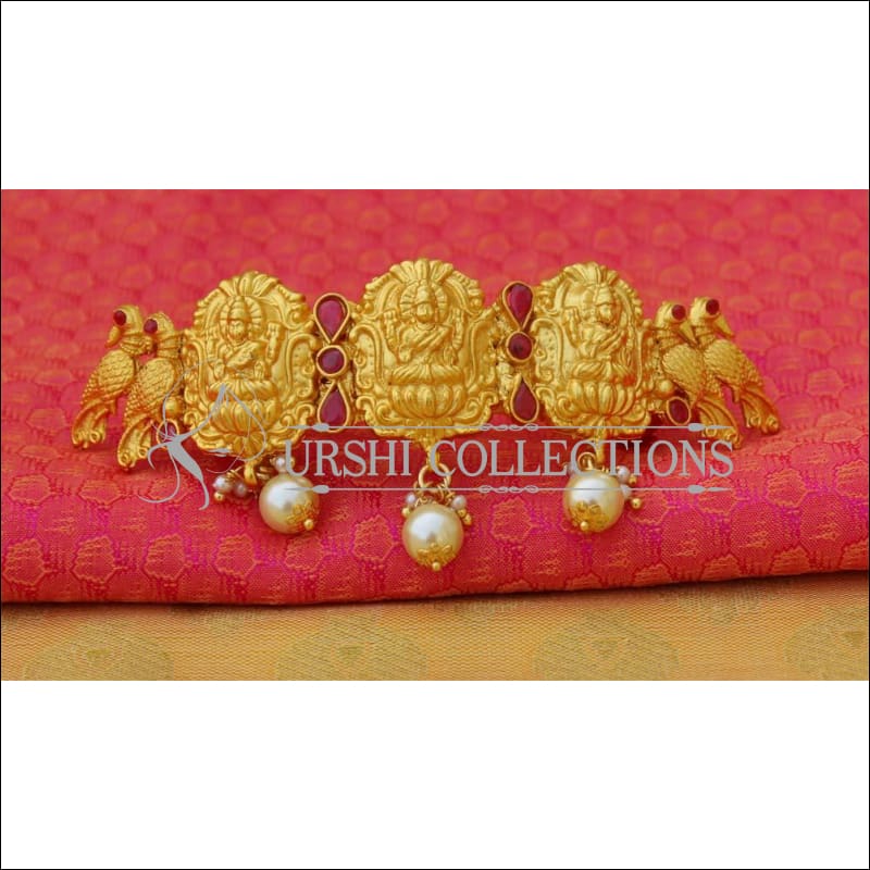 Elegant Matte Finish Lakshmi Hair Clip UC-NEW1540 - Red - Hair Clips