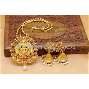 Elegant Matte Finish Lakshmi Pendant Set UC-NEW1162 - Multi - Pendant Set