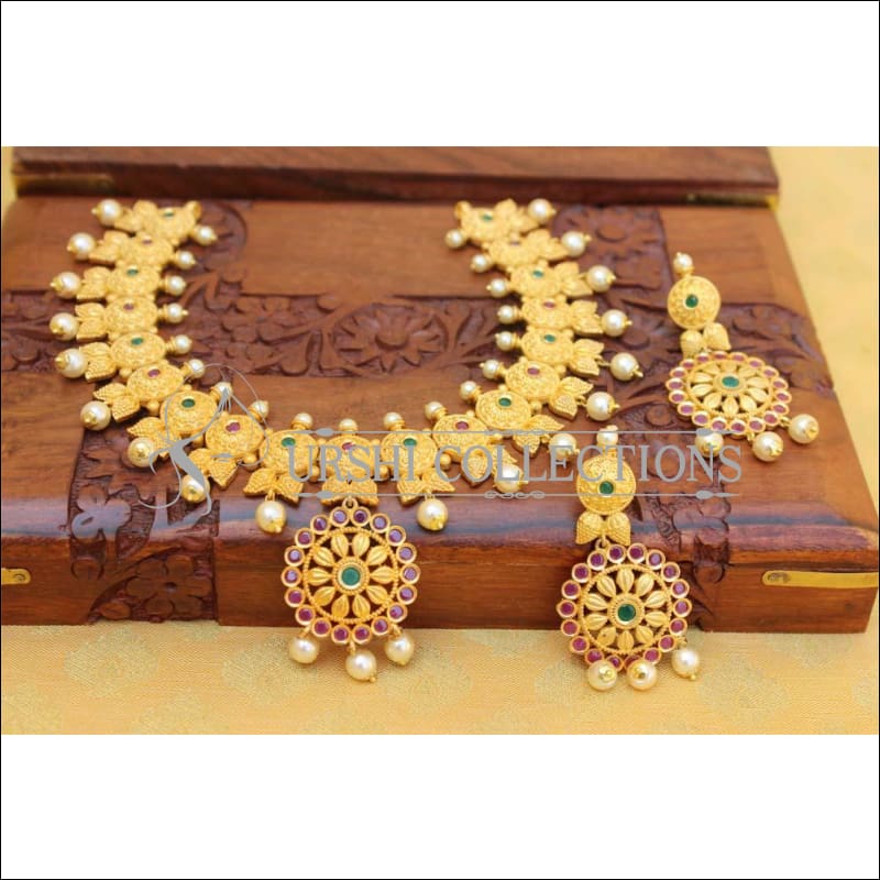 Elegant Matte Finish Necklace Set UC-NEW2517 - Necklace Set