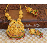Elegant Matte Finish Necklace With Temple Locket UC-NEW161 - Necklace Set