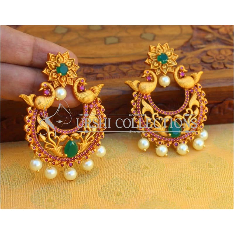 Elegant Matte Finish Peacock Necklace Set UC-NEW256 - Necklace Set