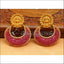 Elegant Matte Finish Temple Earrings UC-NEW1293