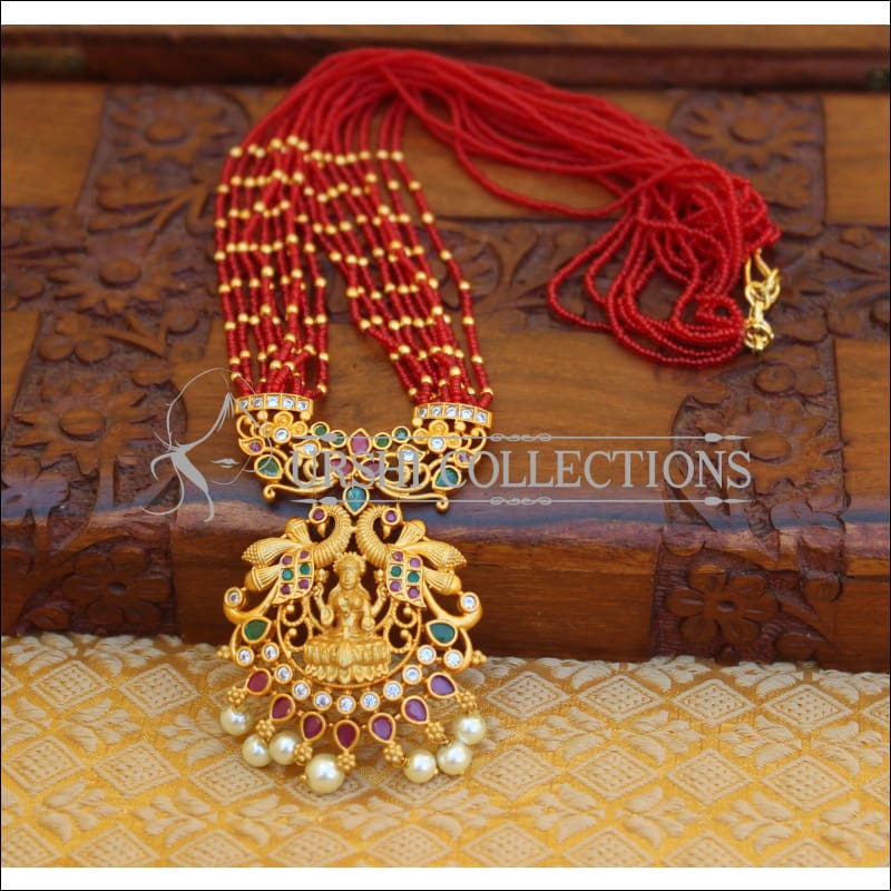 ELEGANT MATTE FINISH TEMPLE NECKLACE UTV330 - Necklace Set