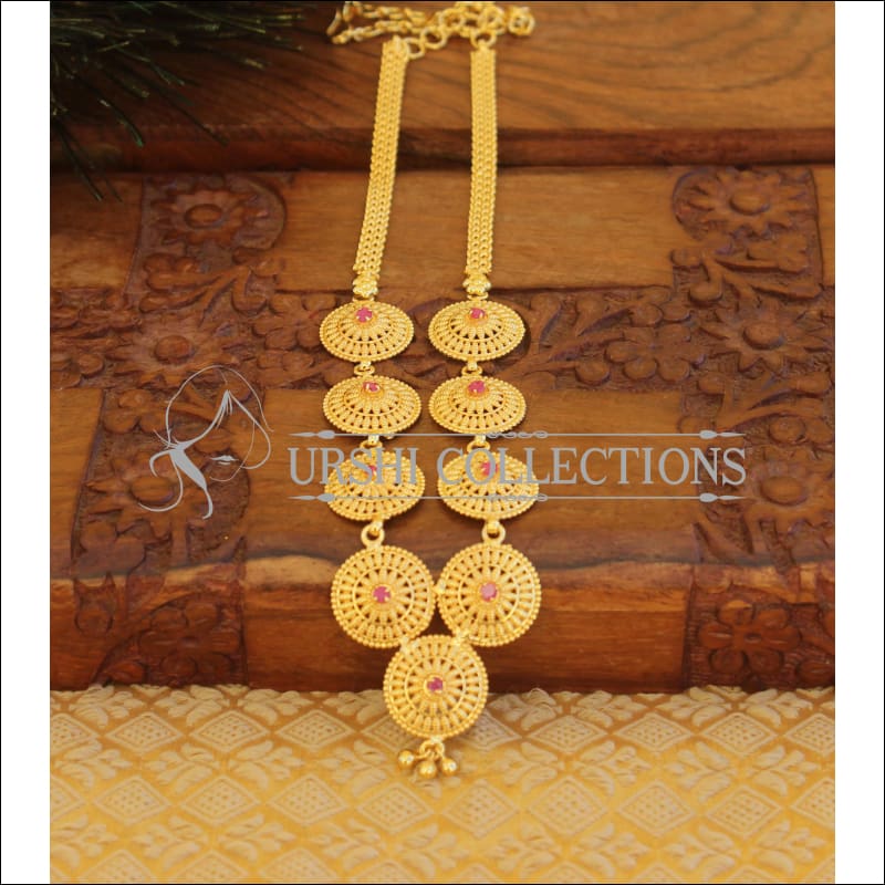 Gold plated kerala style necklace M342 - Necklace Set