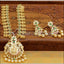 Gold Plated Lakshmi Pendant Necklace Set with Earrings