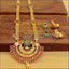 Gold Plated Peacock Design Necklace Set With Coloured Stones