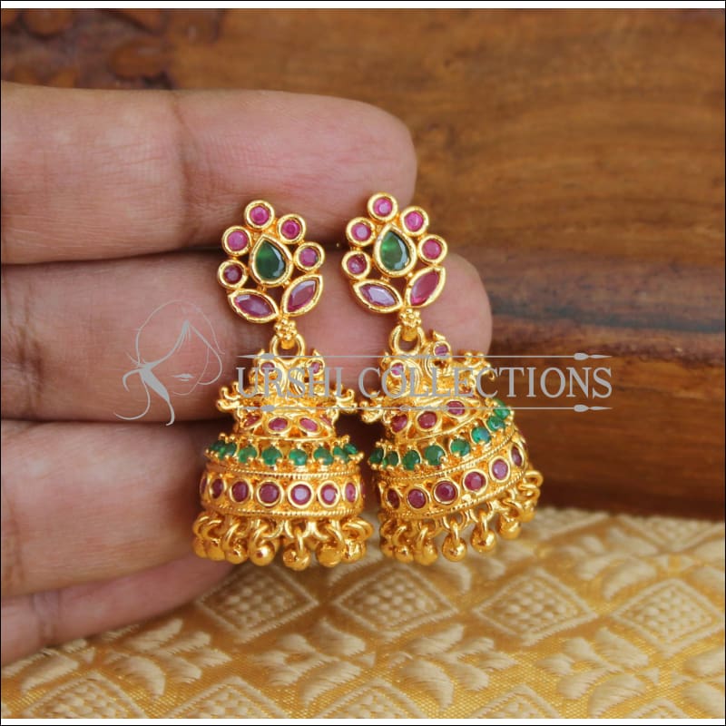 Gold plated peacock earrings M289 - MULTY - Earrings