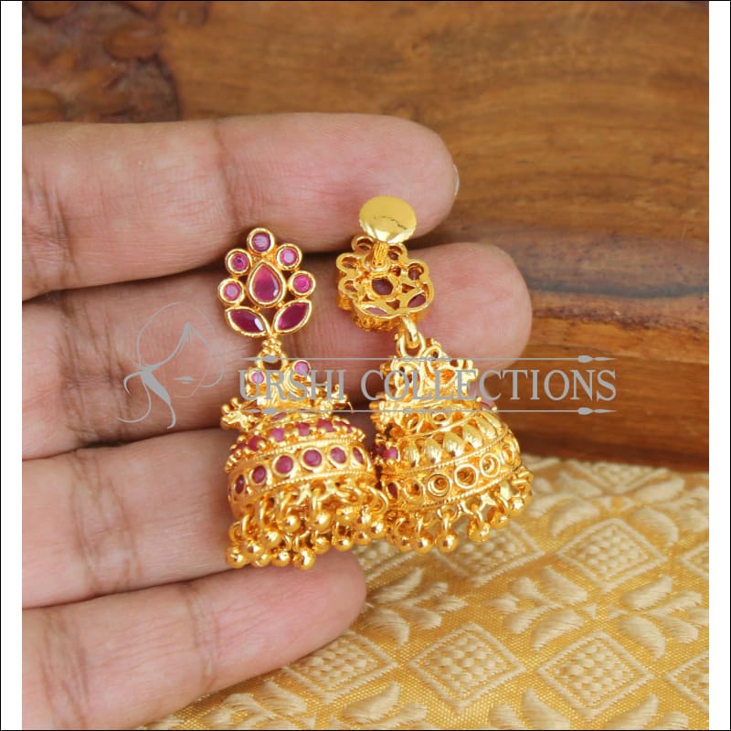 Gold plated peacock earrings M289 - Earrings