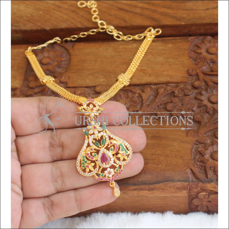 Gold plated Peacock Necklace M602 - Necklace Set