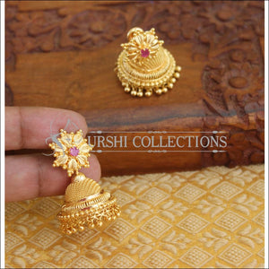 Gold plated screw back earrings M295 - Earrings