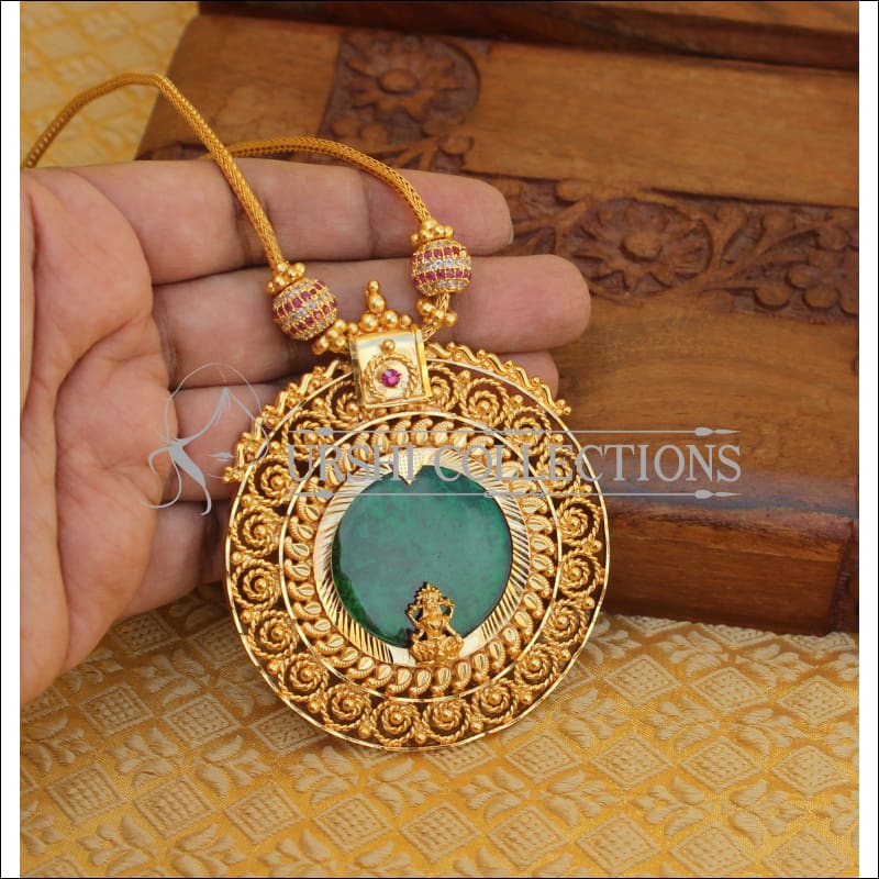 High gold Kerala style Palakka Necklace M248 - Necklace Set
