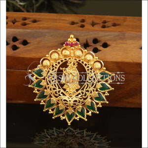 Kerala style green Krishna palakka pendant M170 - Pendant Set