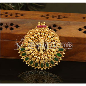 Kerala style green Krishna palakka pendant M172 - Pendant Set