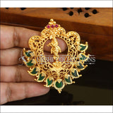 Kerala style green Krishna palakka pendant M176 - Pendant Set