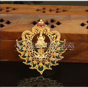 Kerala style green Temple palakka pendant M168 - Pendant Set