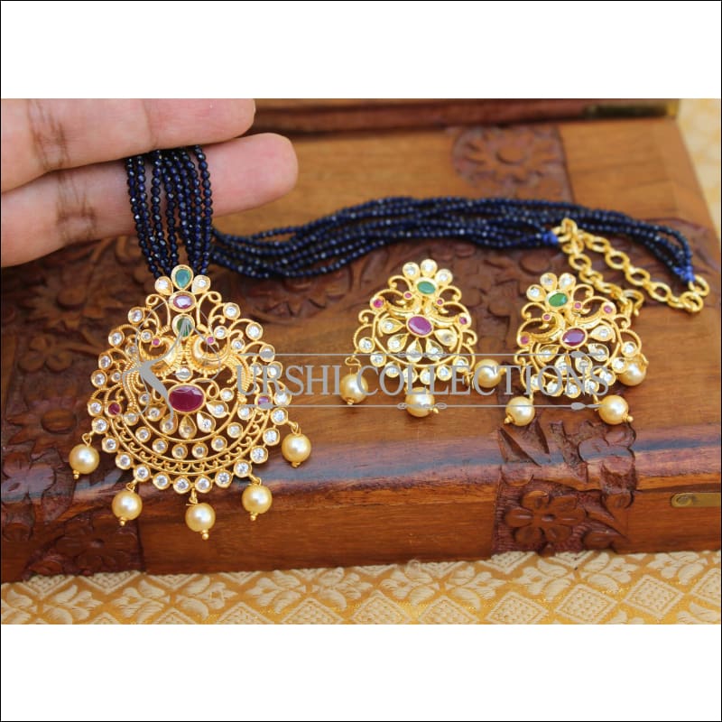 LOVELY CZ DESIGNER NECKLACE SET UTV96 - Pendant Set