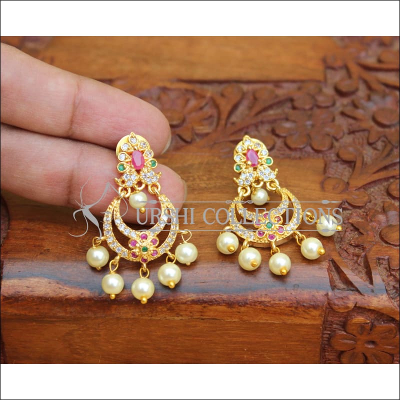 LOVELY CZ GOLD PLATED EARRINGS M10 - Earrings