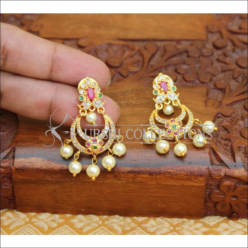 LOVELY CZ GOLD PLATED EARRINGS M10 - Earrings