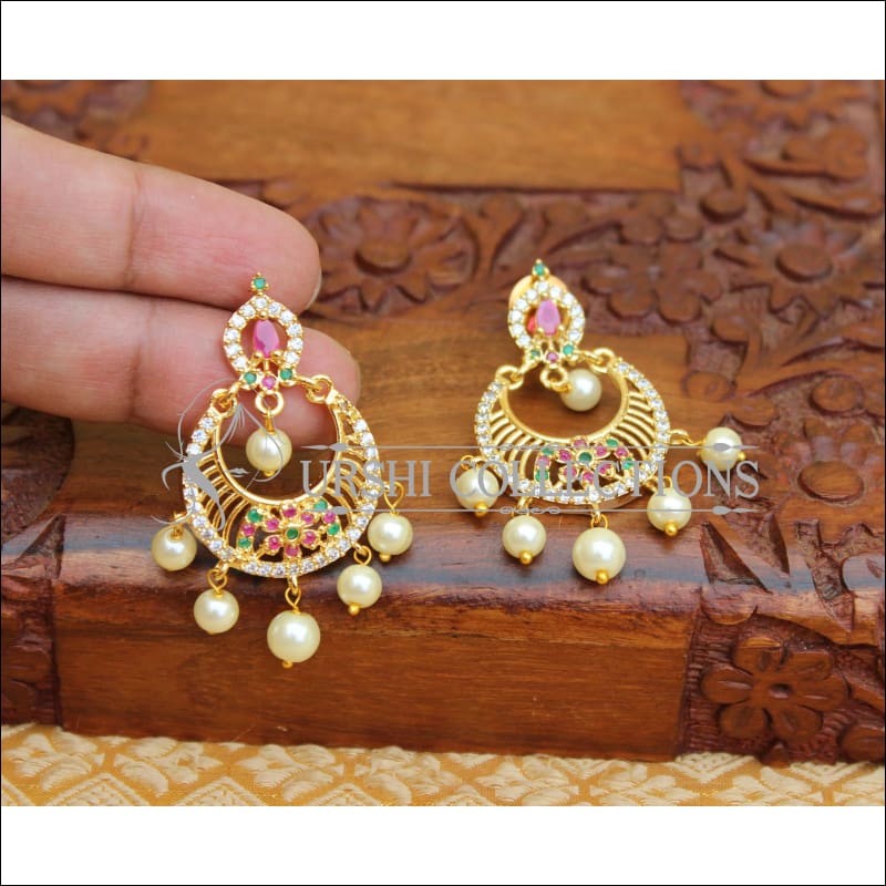 LOVELY CZ GOLD PLATED EARRINGS M11 - Earrings