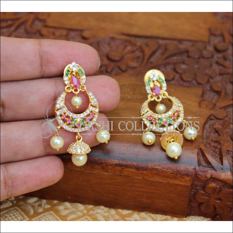 LOVELY CZ GOLD PLATED EARRINGS M15 - Earrings