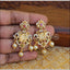 LOVELY CZ  GOLD PLATED  TEMPLE EARRINGS M19