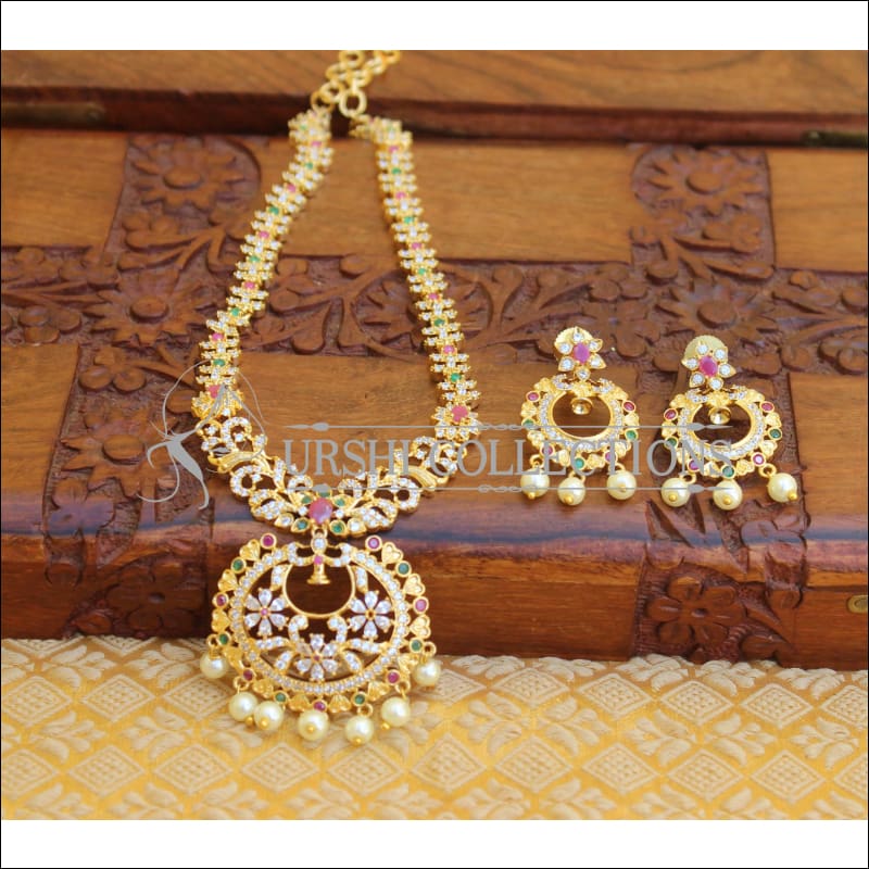 LOVELY CZ NECKLACE SET UTV183 - Necklace Set