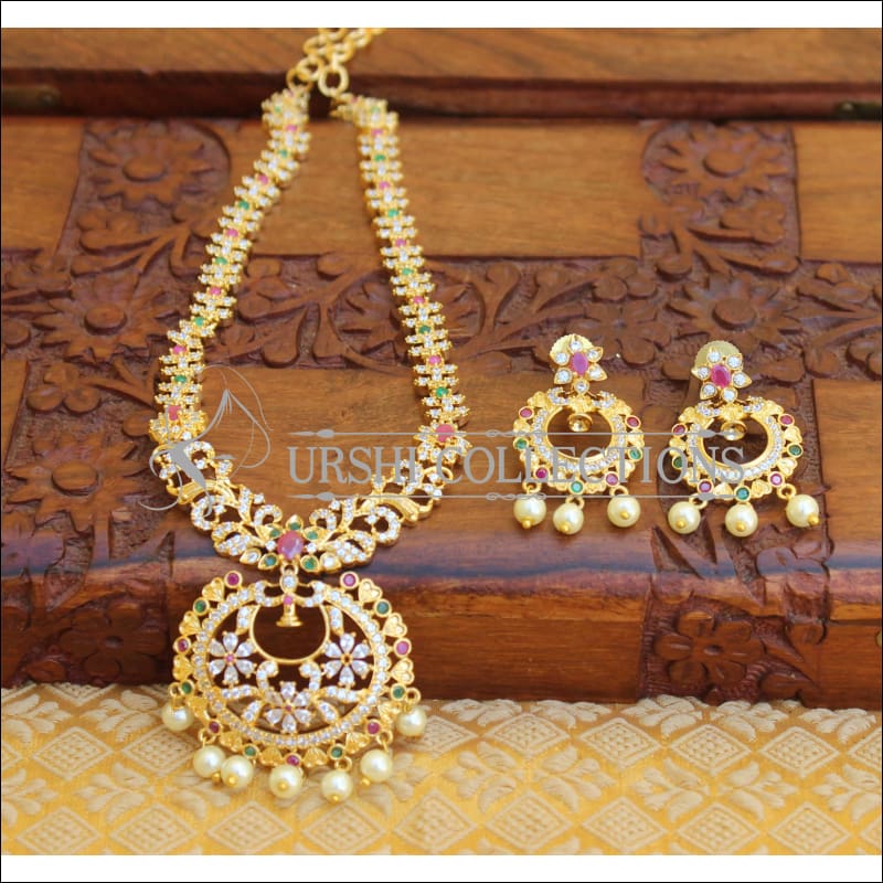 LOVELY CZ NECKLACE SET UTV183 - Necklace Set