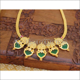 Lovely Designer Gold Plated Kerala Style Palakka Peacock Necklace M51 - Necklace Set