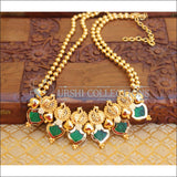 Lovely Designer Gold Plated Kerala Style Palakka Peacock Necklace M55 - Necklace Set