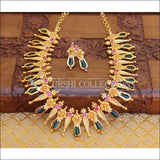Lovely Designer Gold Plated Palakka Necklace set M49 - Necklace Set