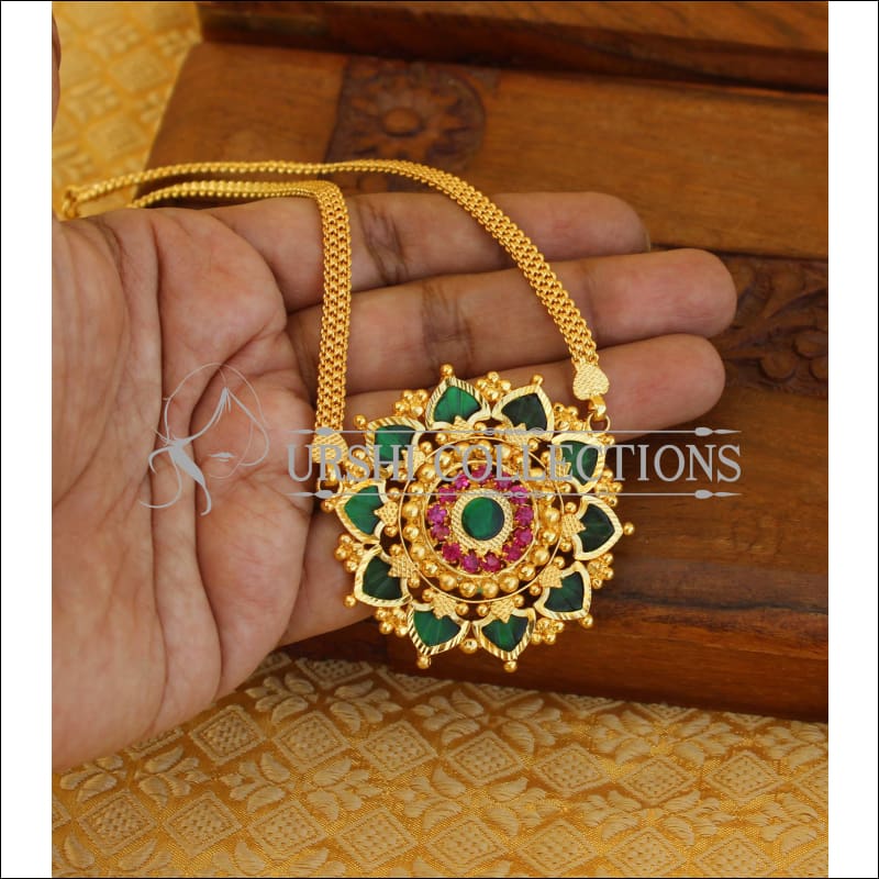 Lovely Designer palakka necklace M95 - Necklace Set