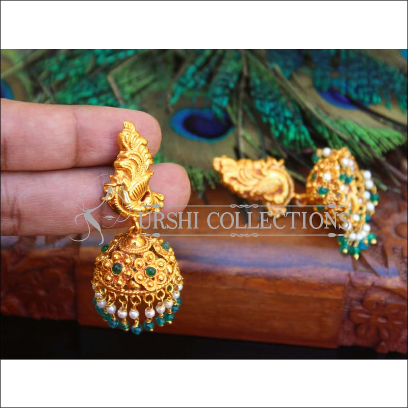 LOVELY GEERU POLISH PEACOCK EARRINGS M71 - Earrings