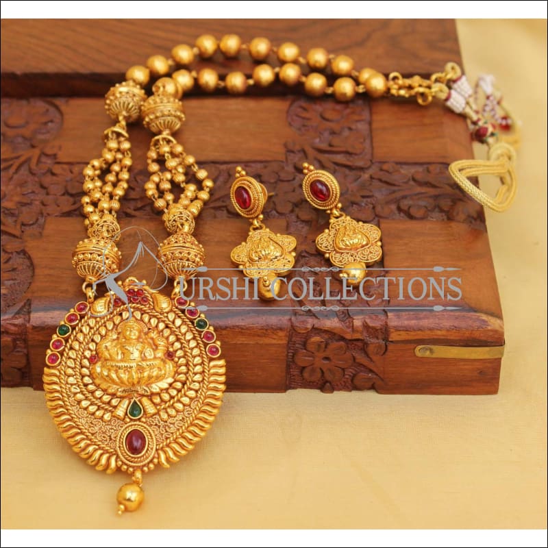 LOVELY GERU POLISH TEMPLE LONG NECKLACE SET UC-NEW3139 - multi - Necklace Set