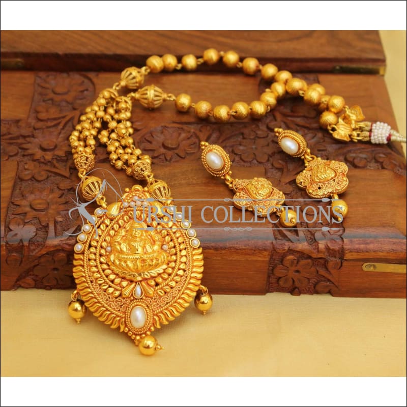 LOVELY GERU POLISH TEMPLE LONG NECKLACE SET UC-NEW3139 - white - Necklace Set