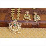 LOVELY GOLD PLATED PEACOCK CZ NECKLACE SET UTV179 - Necklace Set