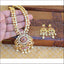 LOVELY GOLD PLATED PEACOCK REAL KEMPU STONE  NECKLACE SET UTV180