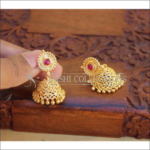 LOVELY GOLD PLATED SCREW BACK EARRINGS M72 - Earrings