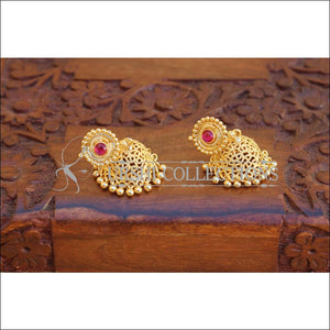 LOVELY GOLD PLATED SCREW BACK EARRINGS M72 - Earrings