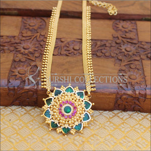 Lovely Kerala Design Gold Plated Palakka Necklace M56 - Necklace Set