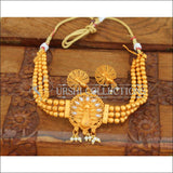 Lovely matte finish Peacock necklace set M105 - WHITE - Necklace Set