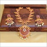 LOVELY MATTE FINISH PEACOCK RUBY NECKLACE UC- NEW2920 - Necklace Set