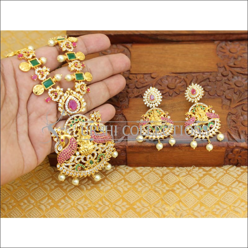 LOVELY RAM PARIVAR TEMPLE NECKLACE SET UC-NEW3334 - Necklace Set