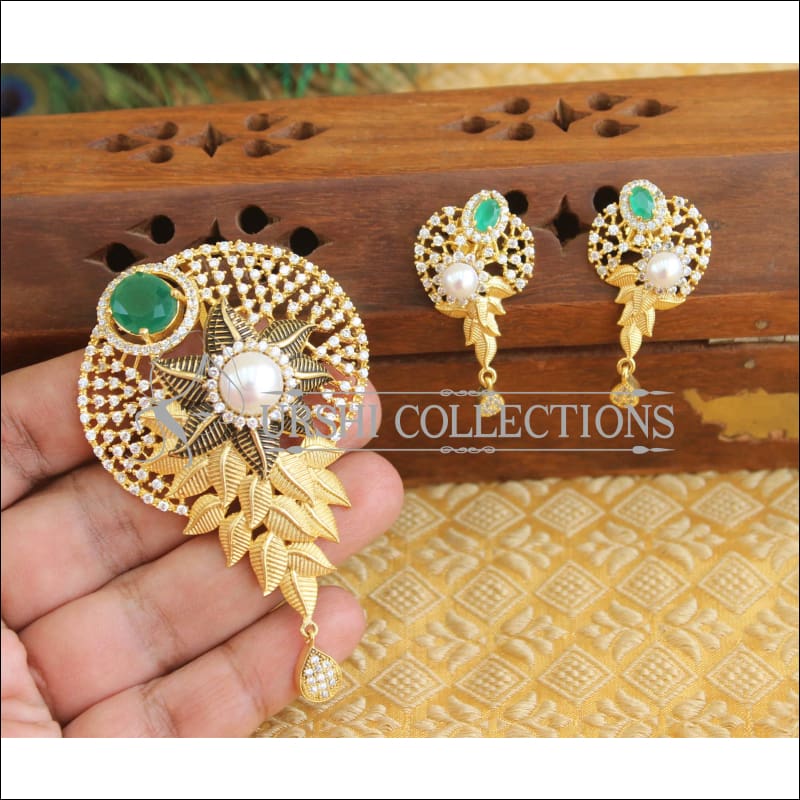 Matte finish CZ Pendant set M480 - Pendant Set