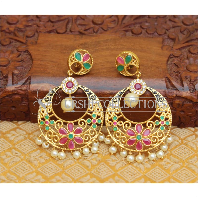 MATTE FINISH DESIGNER EARRINGS UTV242 - Earrings