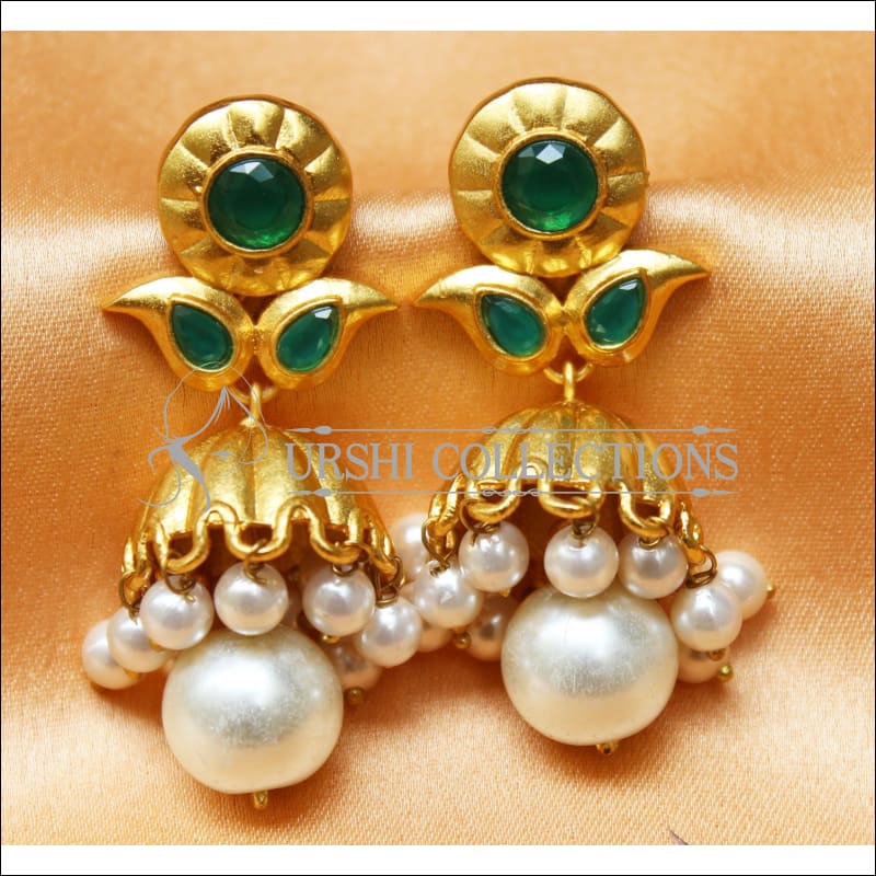 Matte Finish Earrings Set UC-NEW625 - Green - Earrings