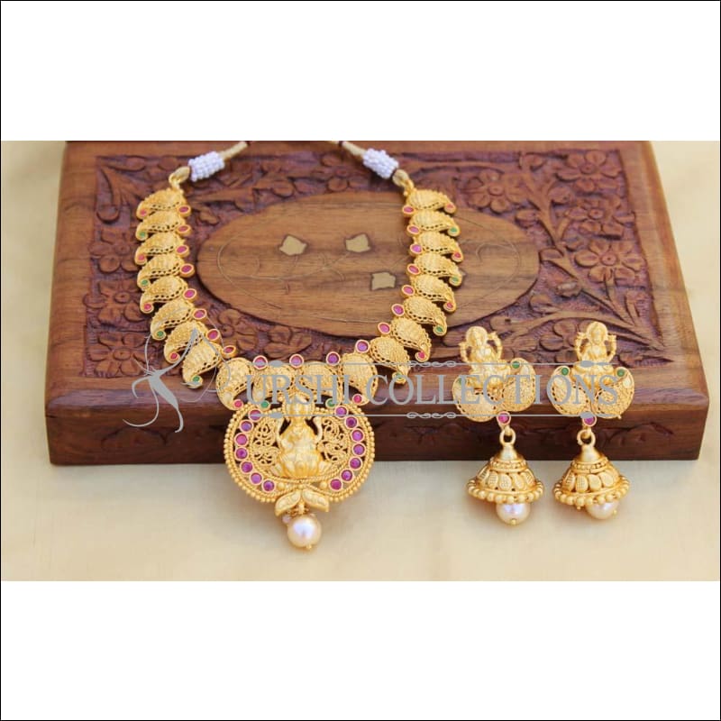 Matte Finish Elegant Mango Necklace Set UC-NEW350 - Necklace Set