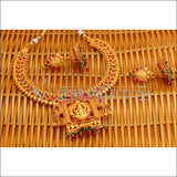Matte Finish Elegant Traditional Temple Necklace Set UC-NEW173 - Necklace Set
